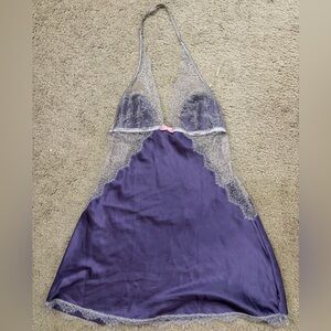 Victoria’s Secret Purple Lace Halter Nightgown
